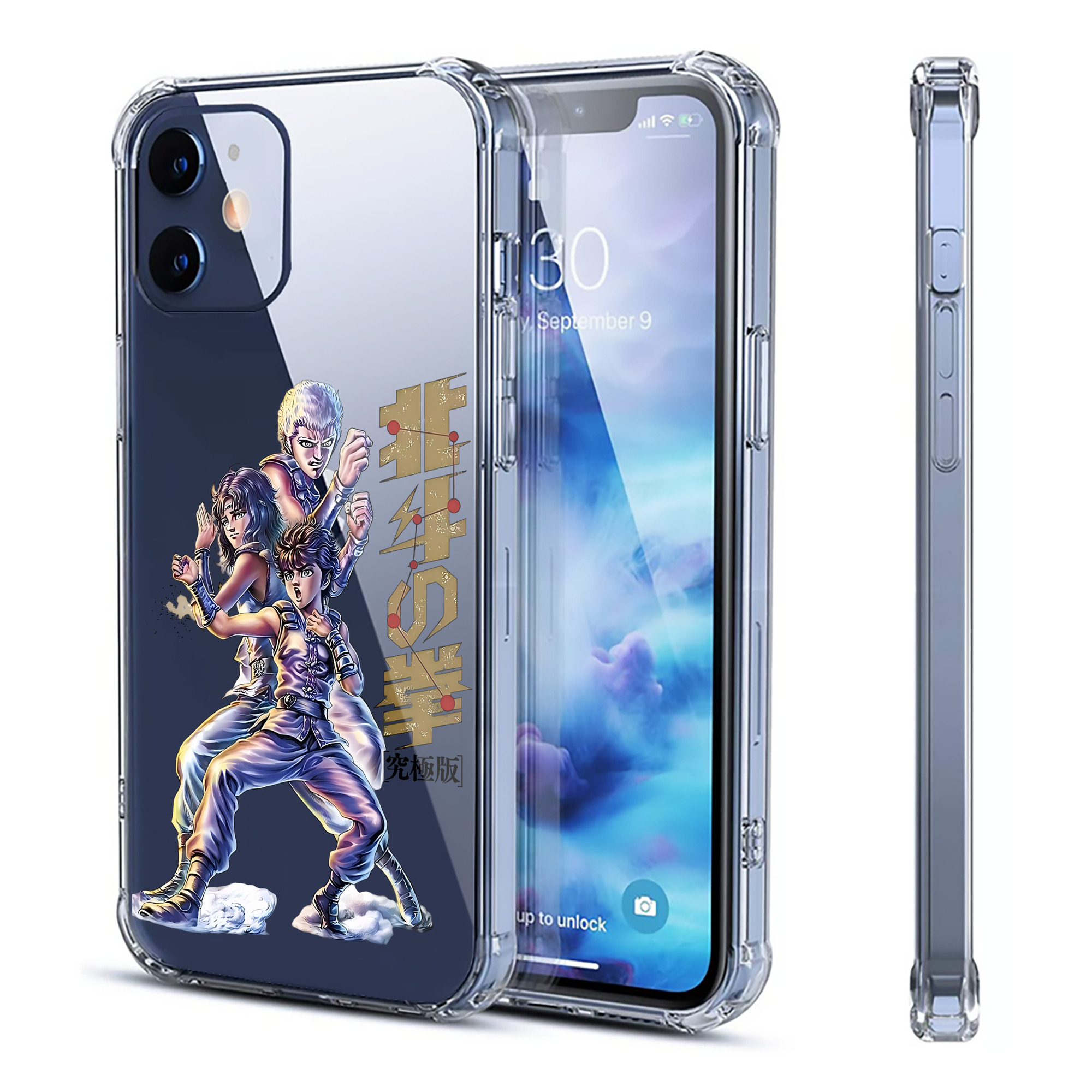 （画像用） 北斗の拳 Fist of the North Star 【iPhone 12シリーズ対応】透明スマホケース（クリアソフトケース）